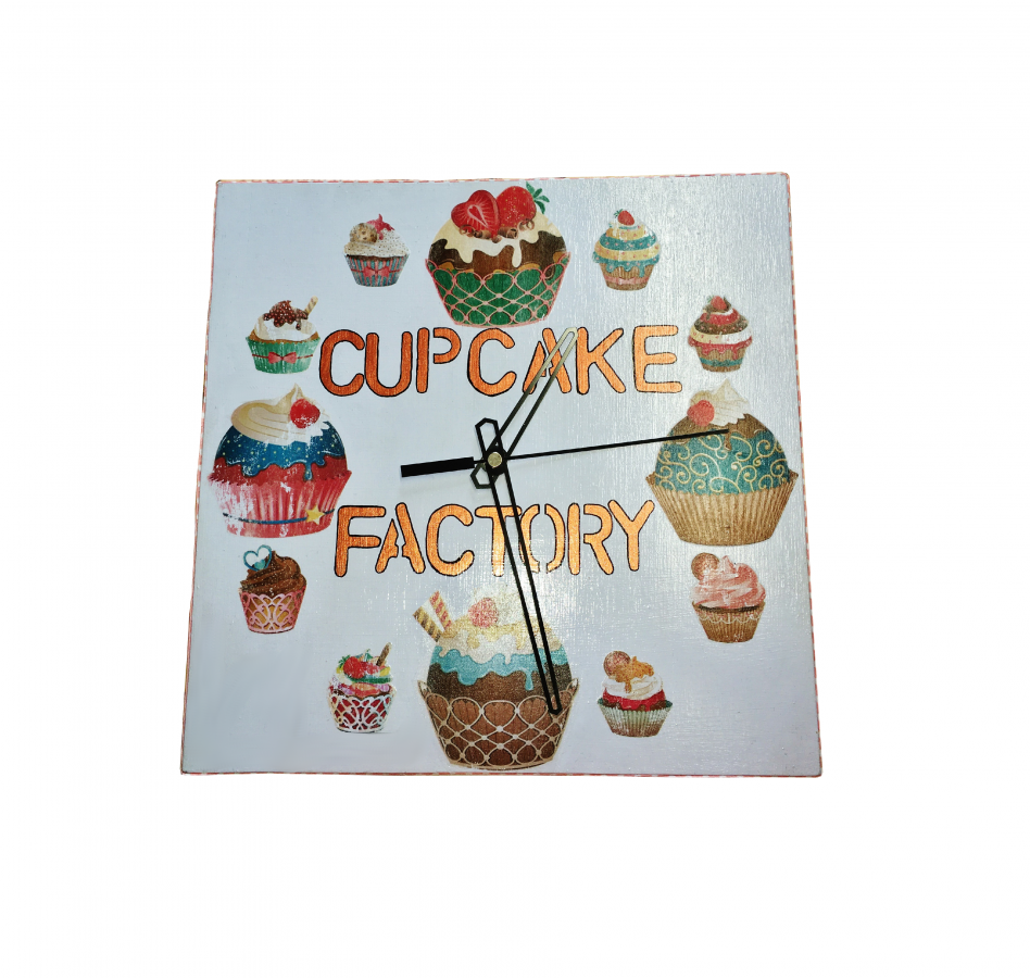 Orologio in legno modello carrer "cup-cake 