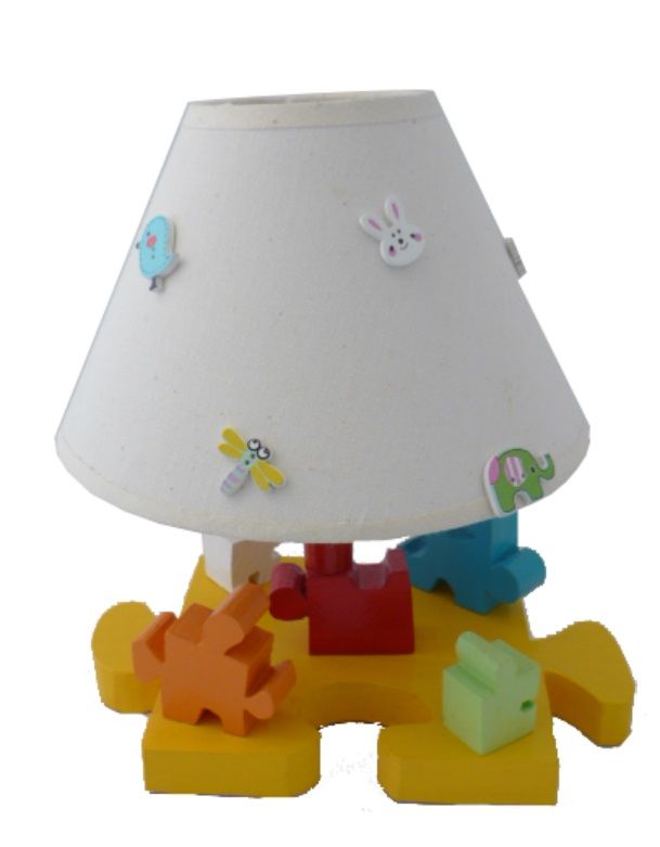 Lampada da comodino per bambini "The Puzzle" H 30 Cm