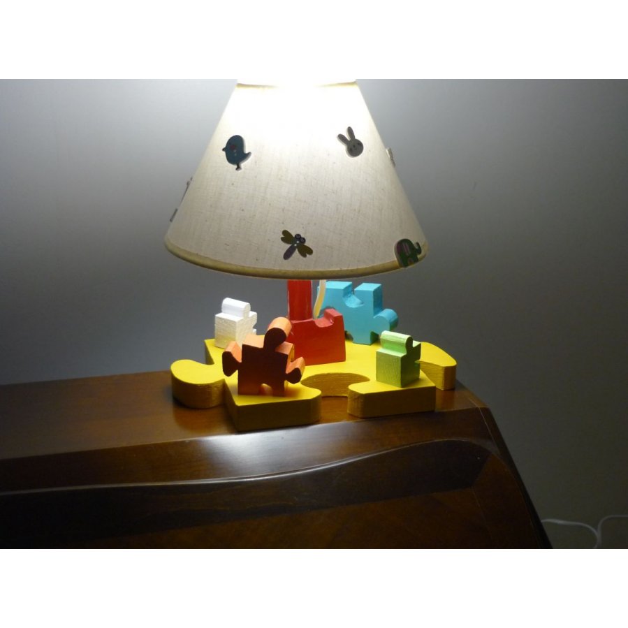 Lampada da comodino per bambini "The Puzzle" H 30 Cm