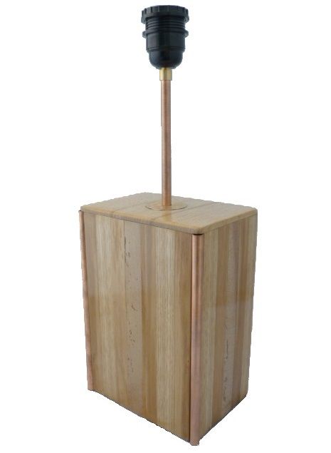 Lampada da tavolo 63 Cm, Legno nobile : Castagno, Rovere, Noce