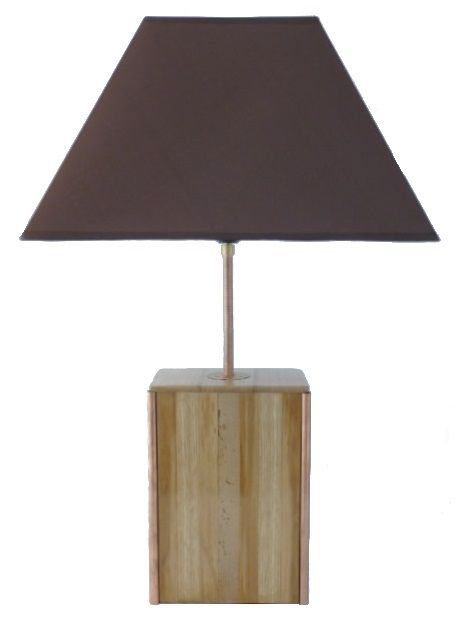 Lampada da tavolo 63 Cm, Legno nobile : Castagno, Rovere, Noce