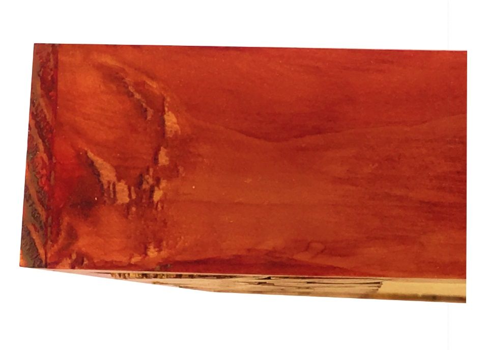 Grande specchio rettangolare in legno rosso mogano 47 x 56 cm