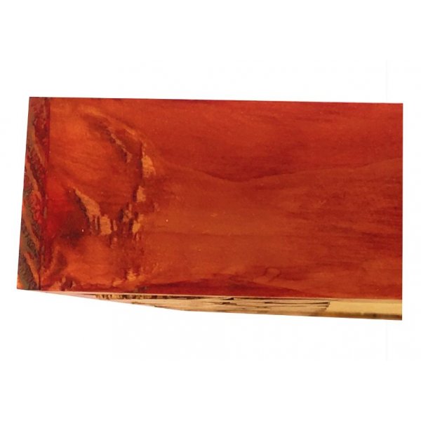 Grande specchio rettangolare in legno rosso mogano 47 x 56 cm