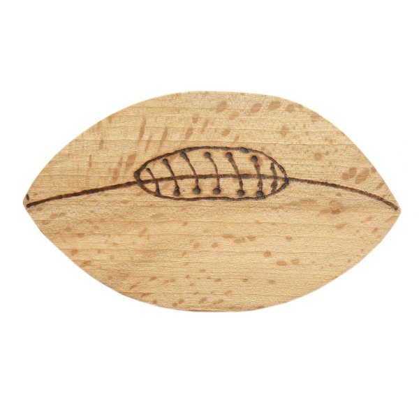 Apribottiglie / apribottiglie in legno di faggio modello: palla da rugby