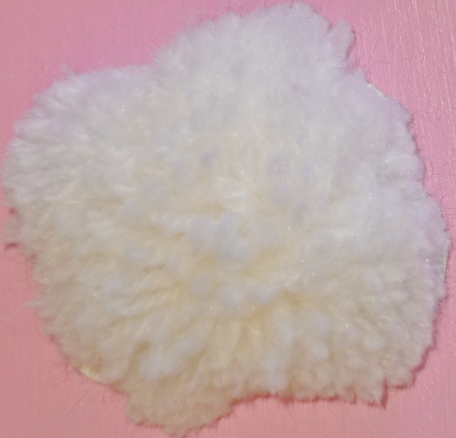 Insegna da parete o da porta in legno modello : coniglio rosa con coda a pompon in lana 29x20 cm ragazza