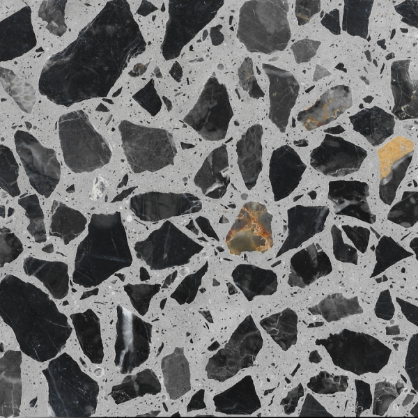 farfalla in sapiens, ciliegio e faggio con un tocco di ebano su una base in marmo italiano Terrazzo da inserire nella scultura in legno