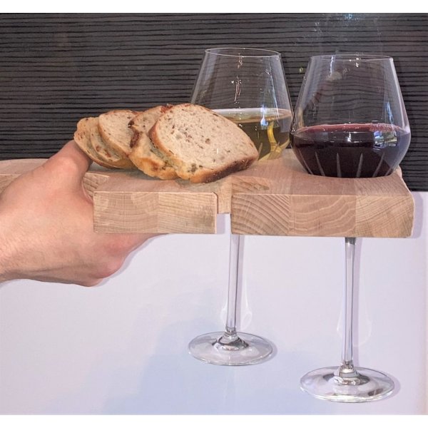 Tagliere in legno di faggio naturale Modello Fsc Puzzle Piece 3 Glass Slot