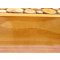 Appendiabiti da parete rettangolare in tronchi di legno color miele con 1 gancio per cappotto e anello portachiavi 30x20 cm