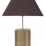 Lampada da tavolo 63 Cm, Legno nobile : Castagno, Rovere, Noce