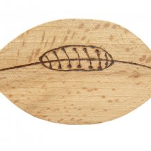 Apribottiglie / apribottiglie in legno di faggio modello: palla da rugby
