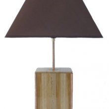 Lampada da tavolo 63 Cm, Legno nobile : Castagno, Rovere, Noce