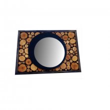 Specchio rettangolare in legno di ebano 31 x 22
