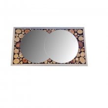 Specchio rettangolare 39 x 20 cm grigio