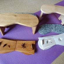 Panca da meditazione rimovibile in legno massiccio 