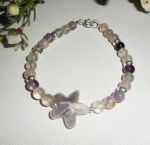 Bracciale a stella in ametista e fluorite su argento 925