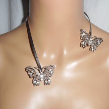 Collana originale con farfalla in cristallo Swarovski