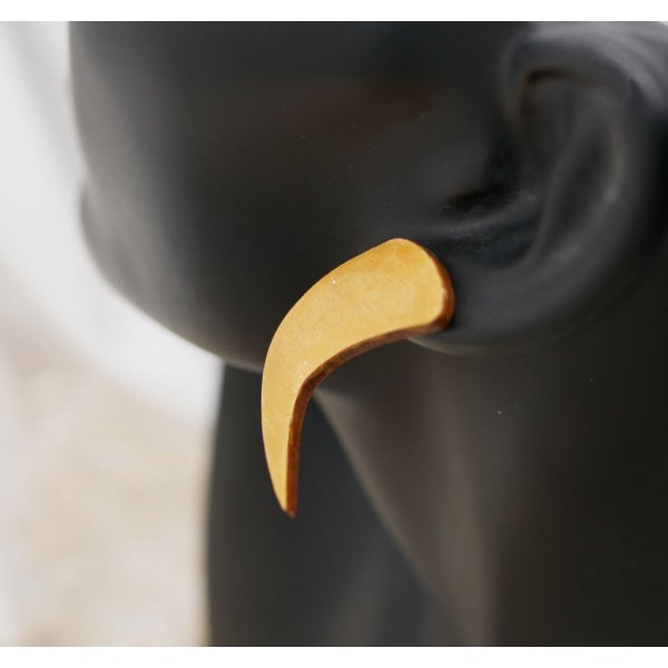 Orecchini grafici in legno placcato oro