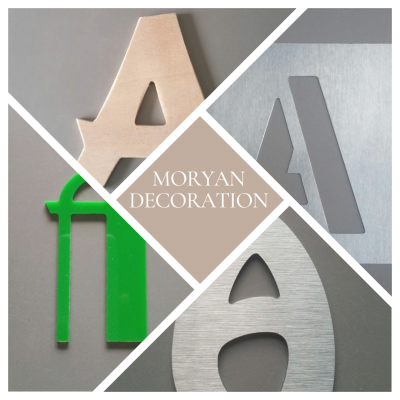 Lettere decorative in legno o metallo, nomi di porte, supporti per decorare 