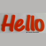 Lettera Hello deco in plexiglas, altezza 20 cm