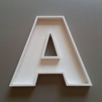 Lettera cava in PVC bianco ARIAL BLACK