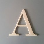 Lettera in legno grezzo da dipingere modello LOFT