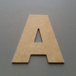 Lettera MDF grezza da verniciare modello ARIAL BLACK