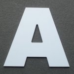 Lettera di plastica PVC ARIAL BLACK