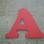 Lettera in plastica PVC colore COOPER BLACK