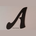 Lettera in plastica PVC nero FELIPE