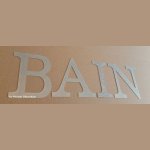 Lettera decorativa in zinco BAIN 10 cm