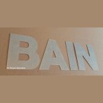 Lettera decorativa in zinco BAIN 10 cm