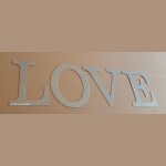 Lettera decorativa in zinco LOVE 10 cm