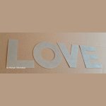 Lettera decorativa in zinco LOVE 20 cm