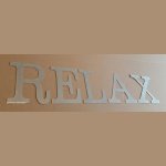 Lettera decorativa in zinco RELAX 10 cm