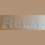 Lettera decorativa in zinco RELAX 20 cm