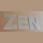 ZEN lettera decorativa in zinco 10 cm