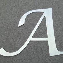 Segno di lettera in zinco LUCIDA CALLIGRAPHY