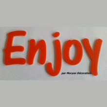 Lettera Enjoy deco in plexiglass, altezza 30 cm