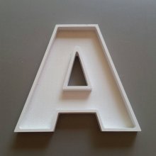 Lettera cava in PVC bianco ARIAL BLACK