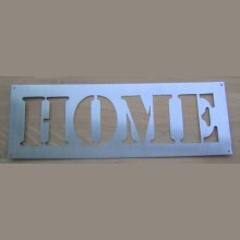 Stencil decorativo, lettera in metallo HOME