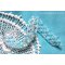 Bracciale Crystal Blue con sfaccettature di cristallo Swarovski e filatoi