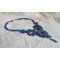 Collana Royal Blue Roses con cristalli Swarovski e perle di seme