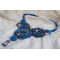 Collana Royal Blue Roses con cristalli Swarovski e perle di seme