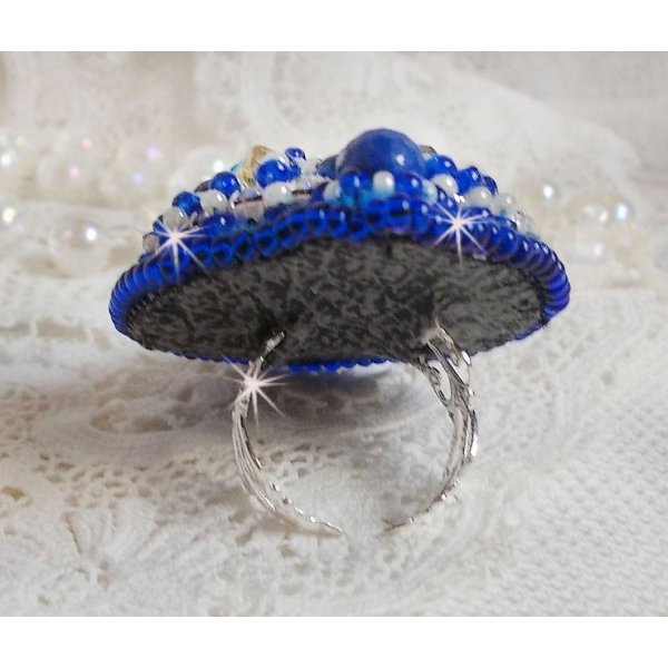 Anello Blue Palace, un design autentico con perline blu e cristalli Swarovski