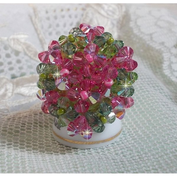 Anello Miss Lady con sfaccettature e trottole in cristallo Swarovski