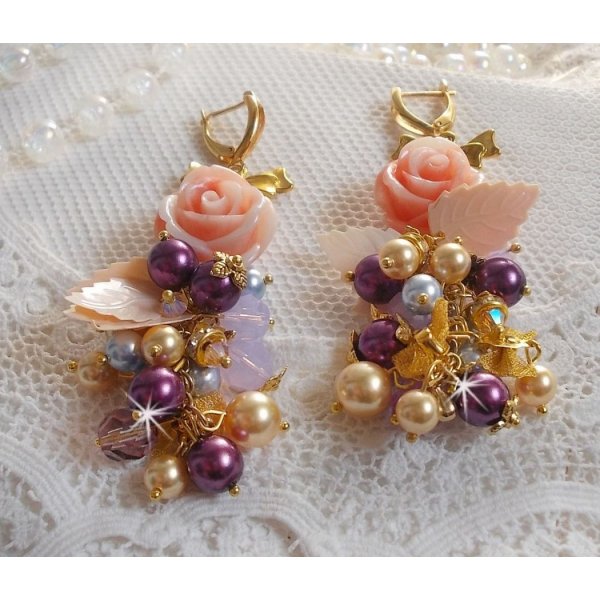 BO Bell'issim P&ecirc;che et Cr&egrave;me avec des Cristaux de Swarovski 