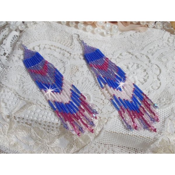 Costellazione BO con cristalli Swarovski, perline Miyuki e tubi