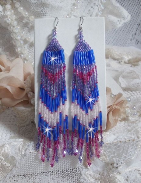 Costellazione BO con cristalli Swarovski, perline Miyuki e tubi