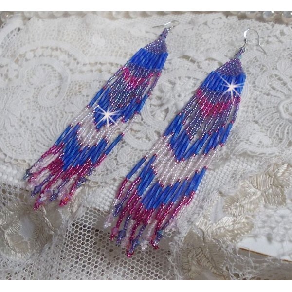 Costellazione BO con cristalli Swarovski, perline Miyuki e tubi