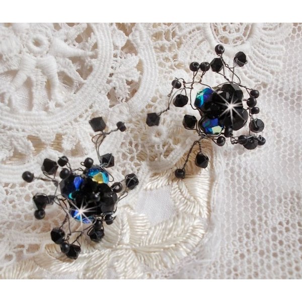 BO Douce Nuit con trottole in cristallo Swarovski e sfaccettature in vetro